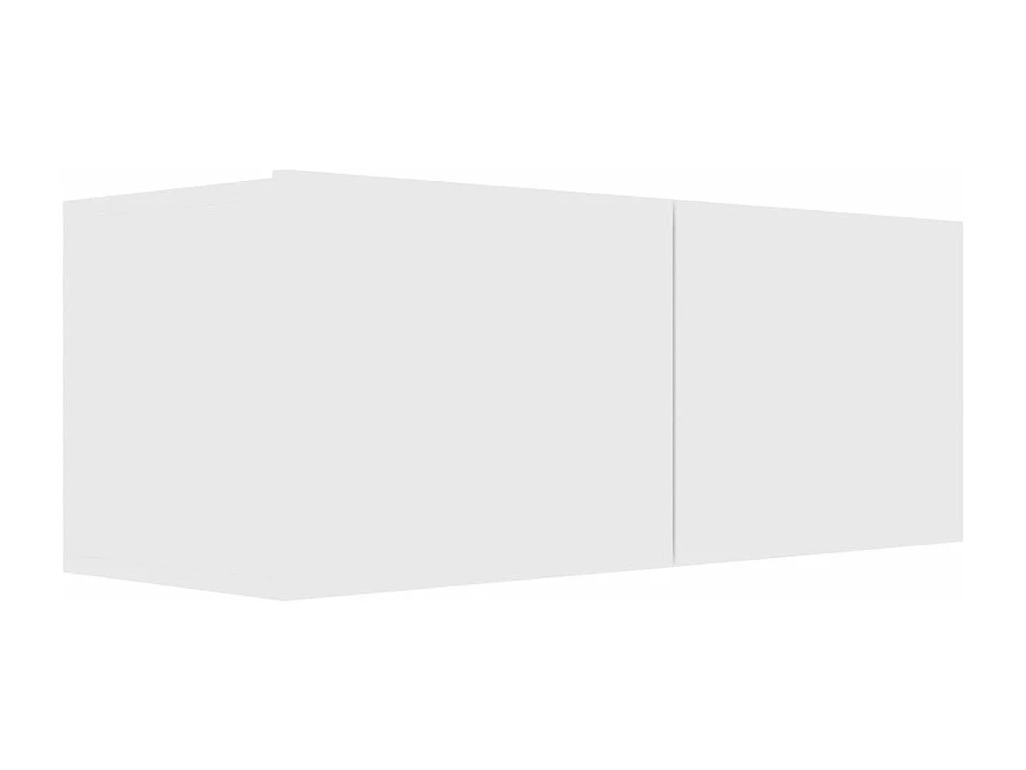 Set de muebles para TV 7 piezas madera contrachapada blanco