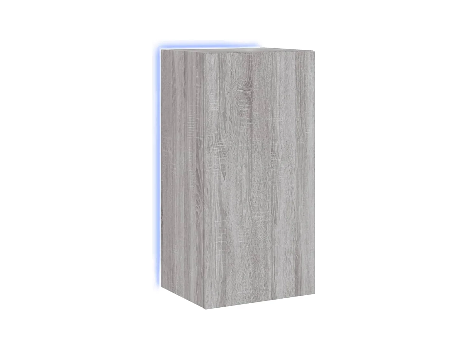 Meuble TV mural avec lumières LED sonoma gris 40,5x35x80 cm
