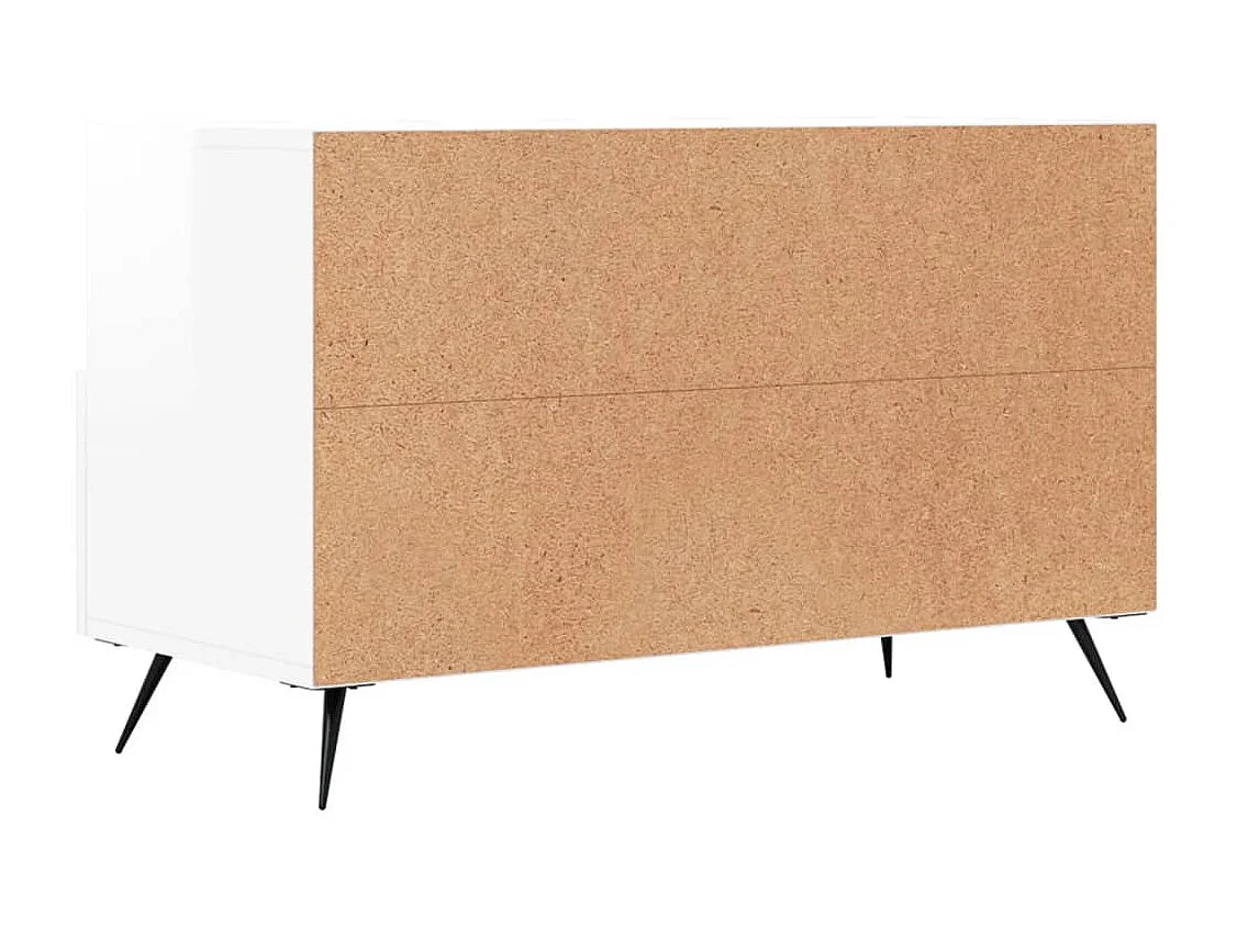 Meuble TV Blanc brillant 80x36x50 cm Bois d'ingénierie