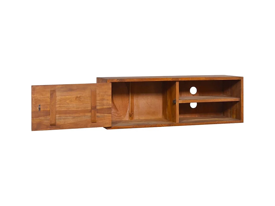 Meuble TV mural 90x30x30 cm Bois de teck massif