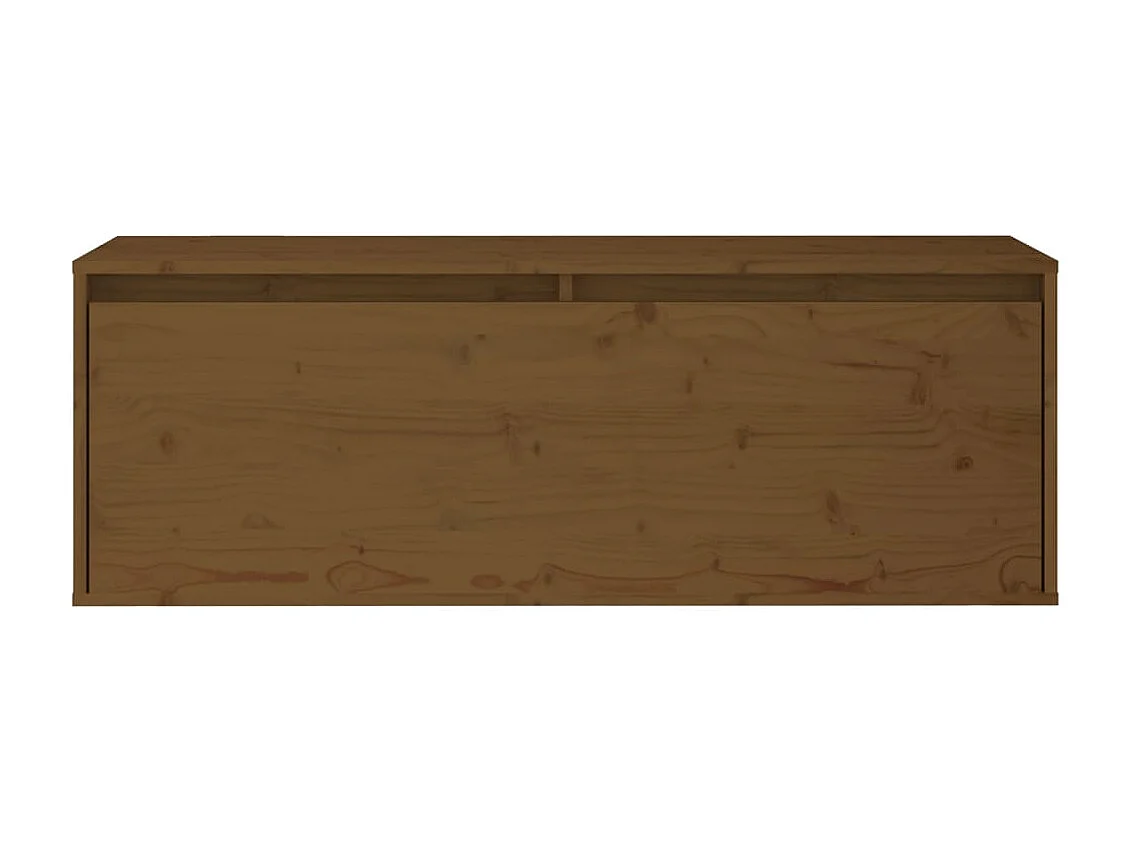 Meubles TV 2 pièces Marron miel Bois massif de pin