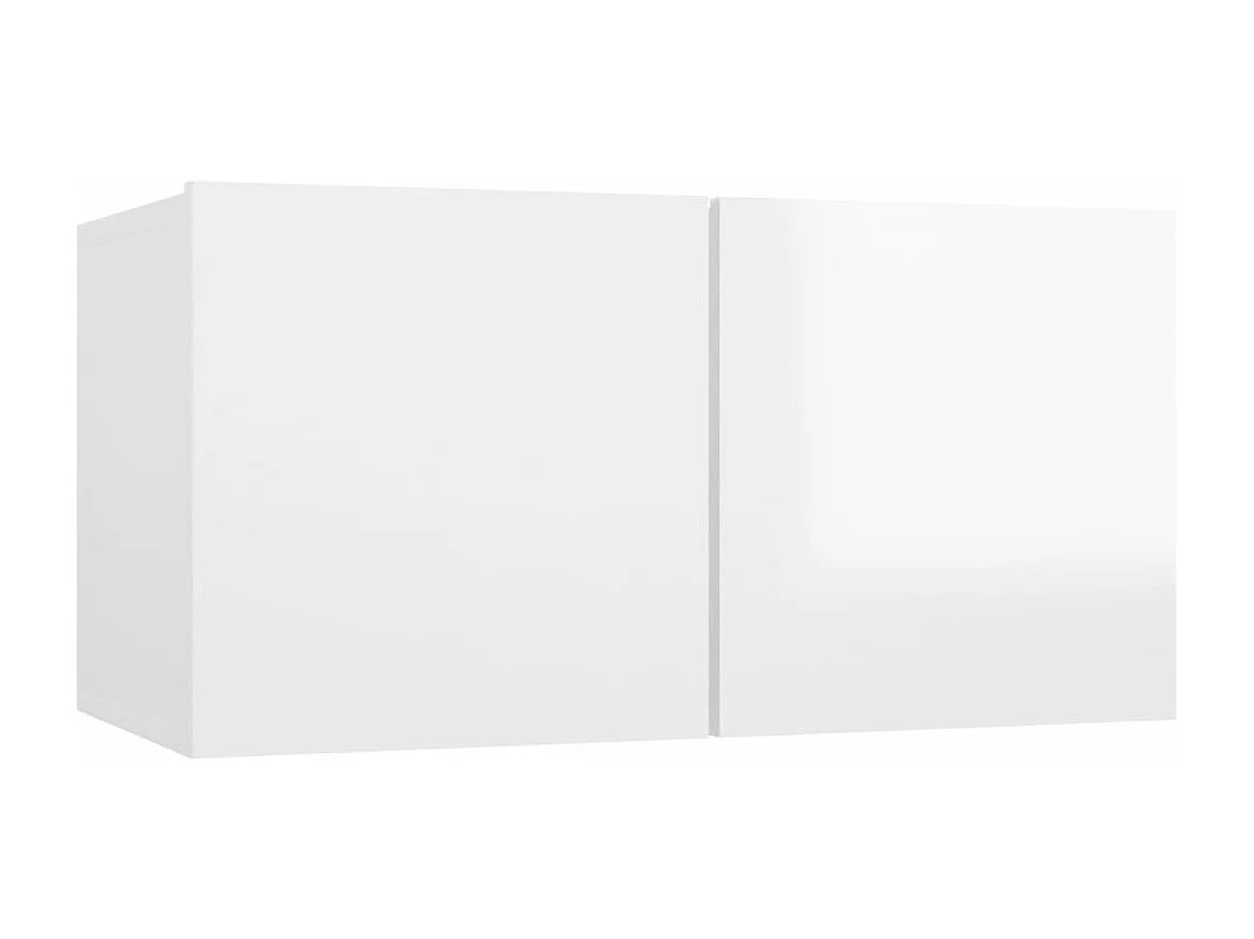 Meubles TV 4 pièces Blanc brillant 60x30x30 cm Aggloméré