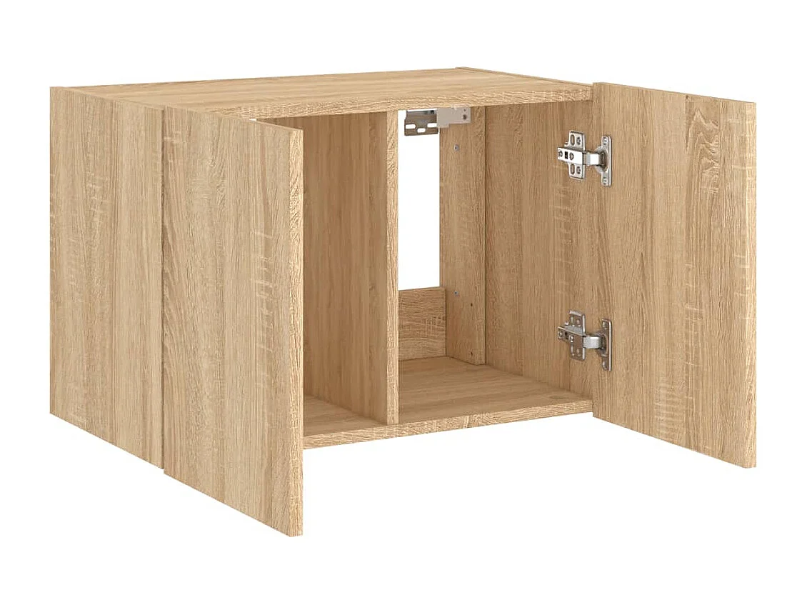 Tv-wandmeubel met LED-verlichting 60x35x41 cm sonoma eikenkleur