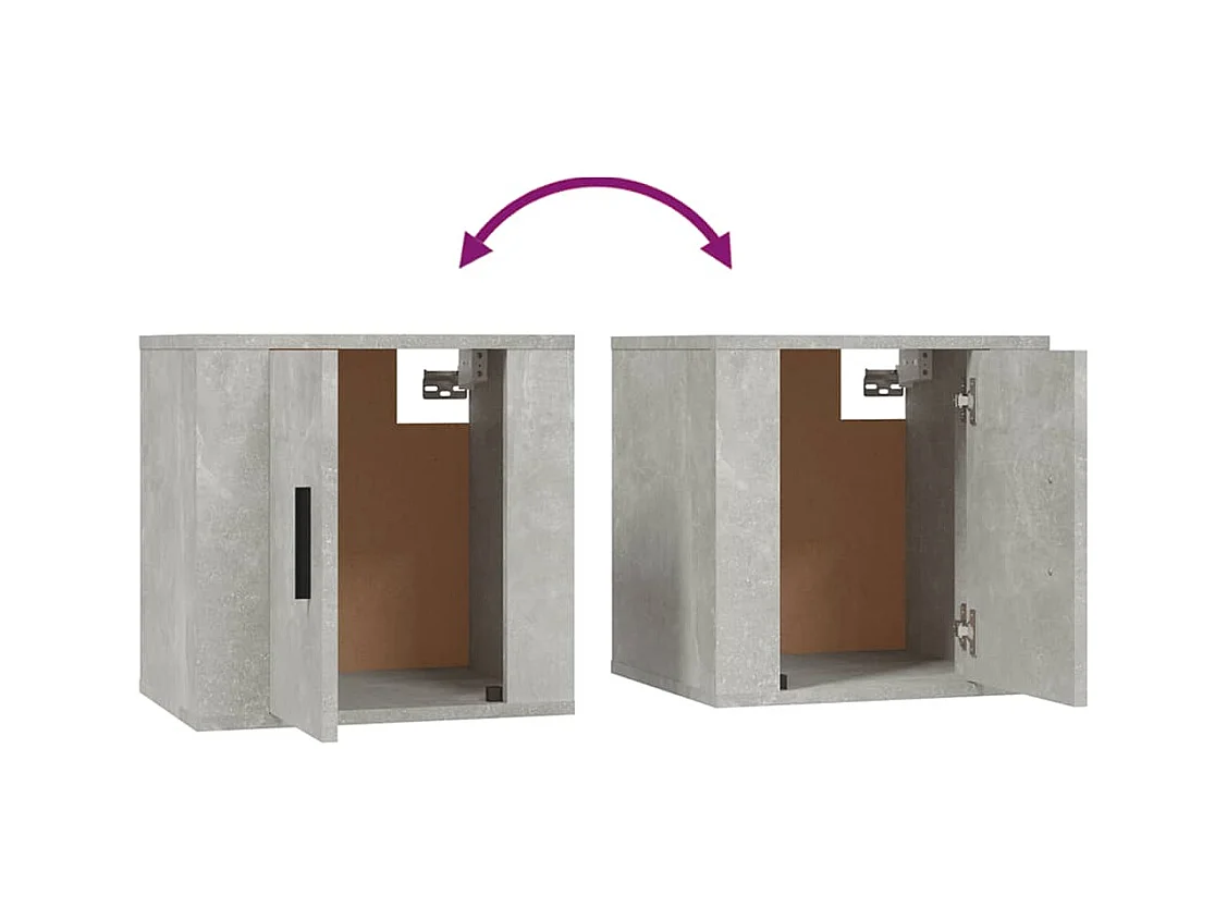 Mueble para TV de pared gris hormigón 40x34,5x40 cm