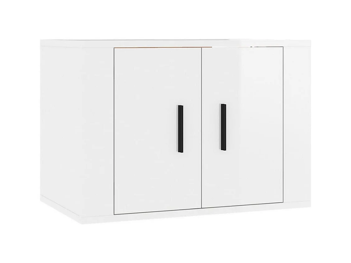 Meuble TV mural Blanc brillant 57x34,5x40 cm