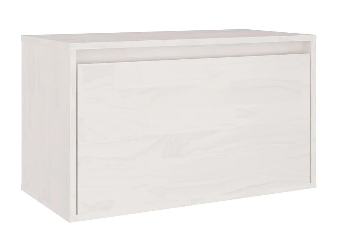 Meubles TV 3 pièces Blanc Bois massif de pin