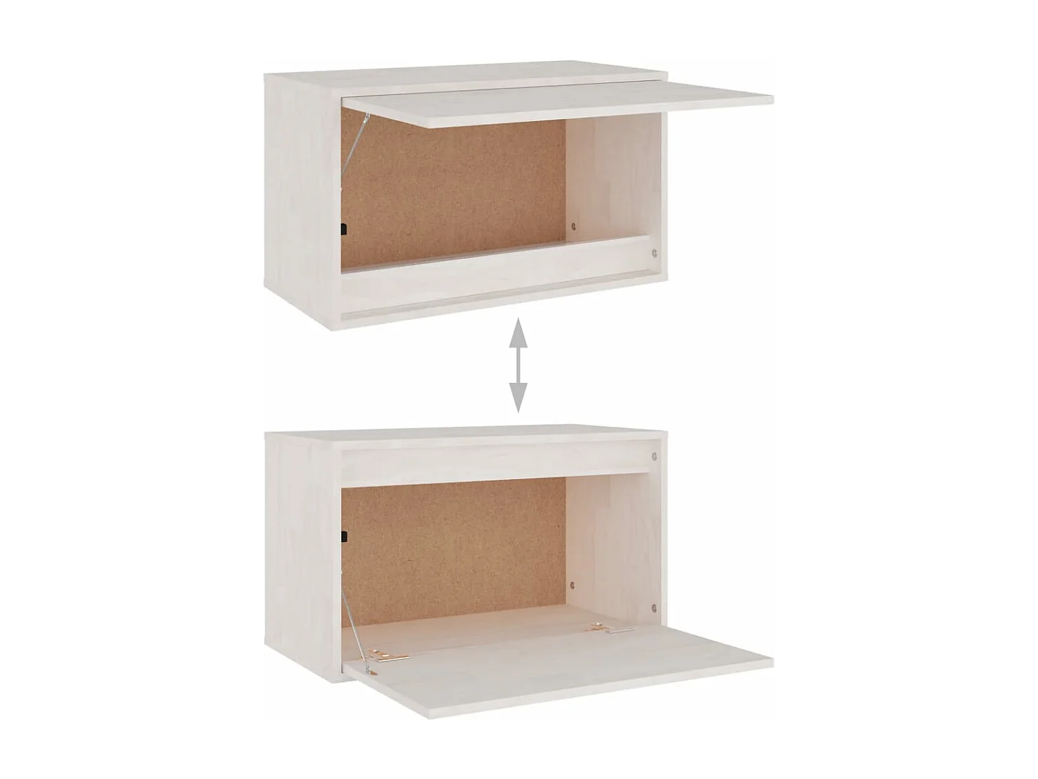 Meubles TV 3 pièces Blanc Bois massif de pin