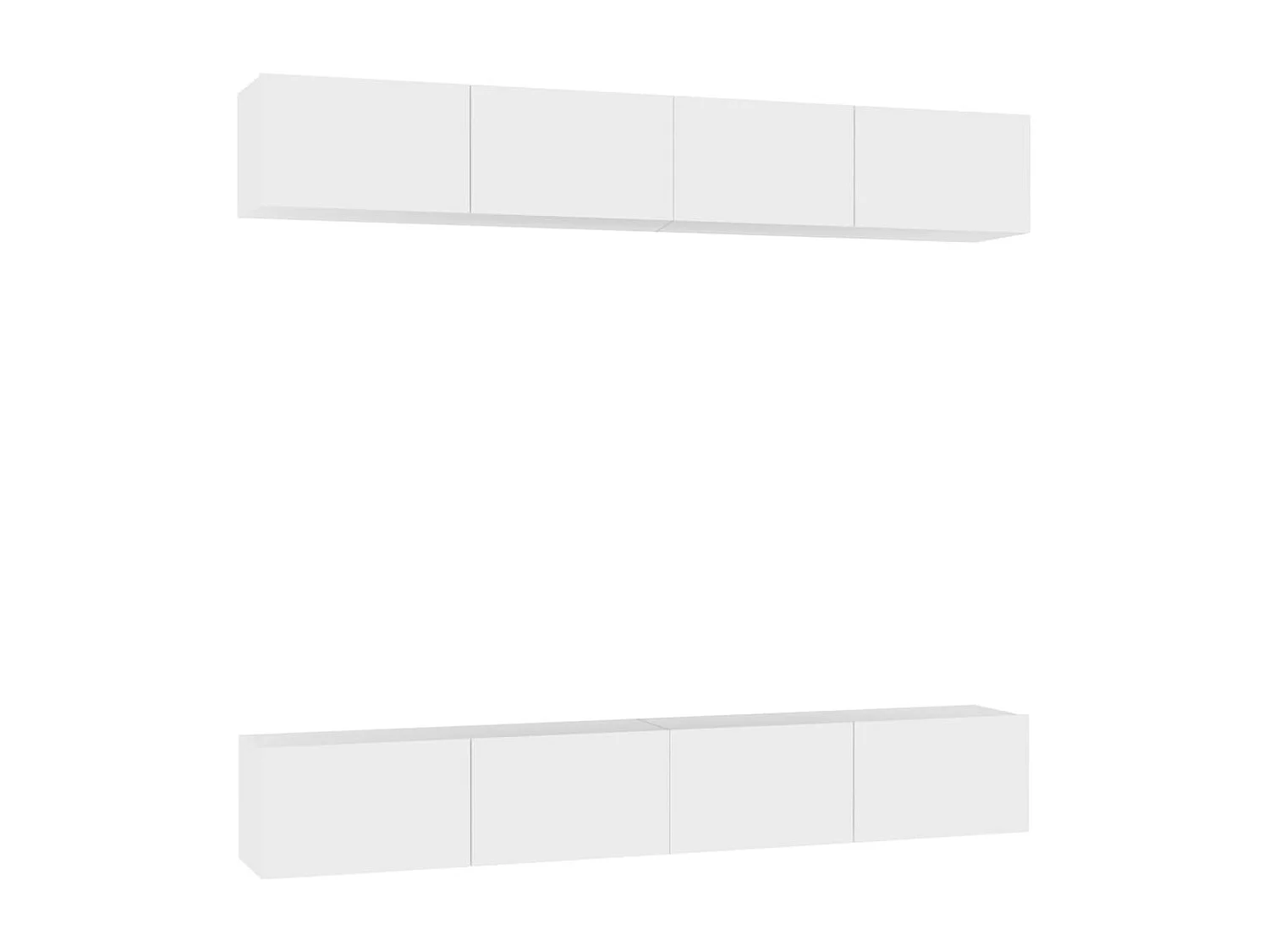 Móveis de TV 4 peças 100x30x30 cm contraplacado branco