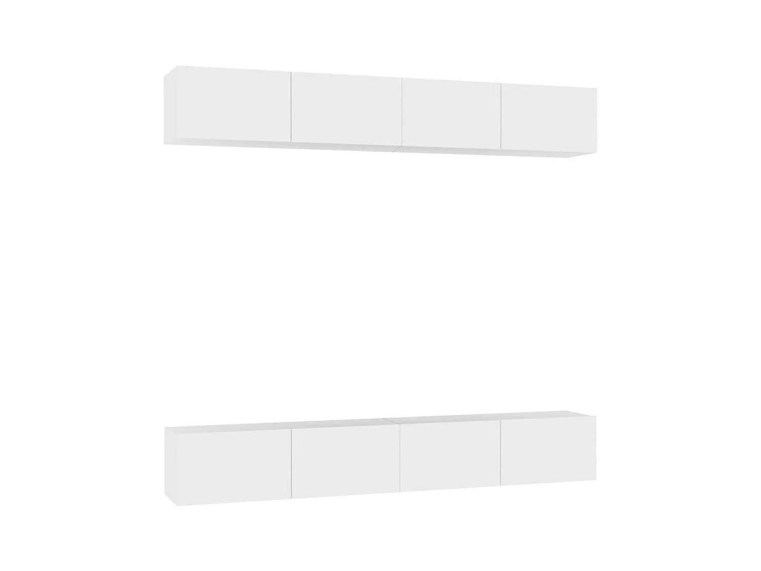 Meubles TV 4 pièces Blanc 100x30x30 cm Aggloméré