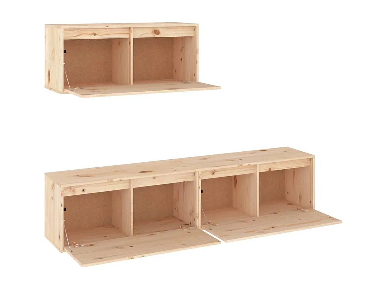 Meubles TV 3 pièces Bois massif de pin