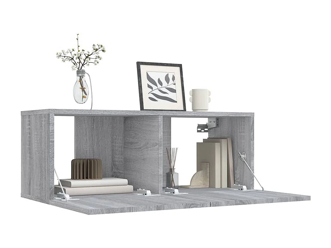 Meuble TV Sonoma gris 80x30x30 cm Bois d'ingénierie
