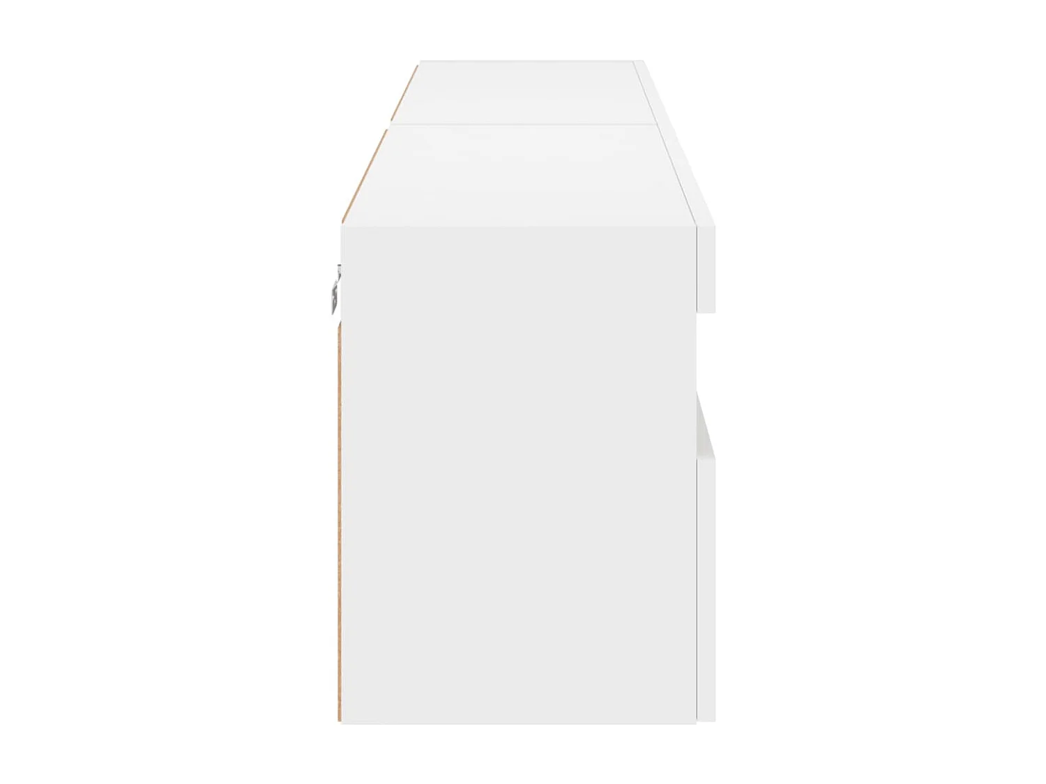 Meubles TV muraux avec lumières LED 2 pièces blanc 80x30x40 cm