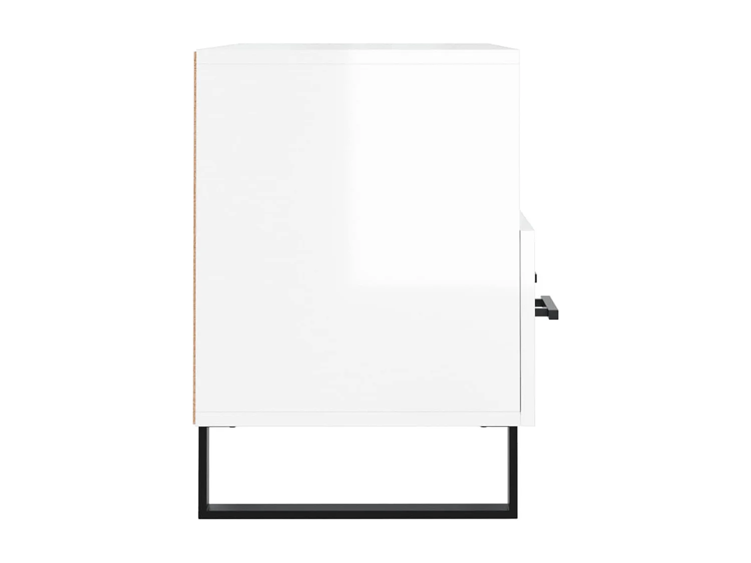 Tv-meubel 80x36x50 cm bewerkt hout hoogglans wit