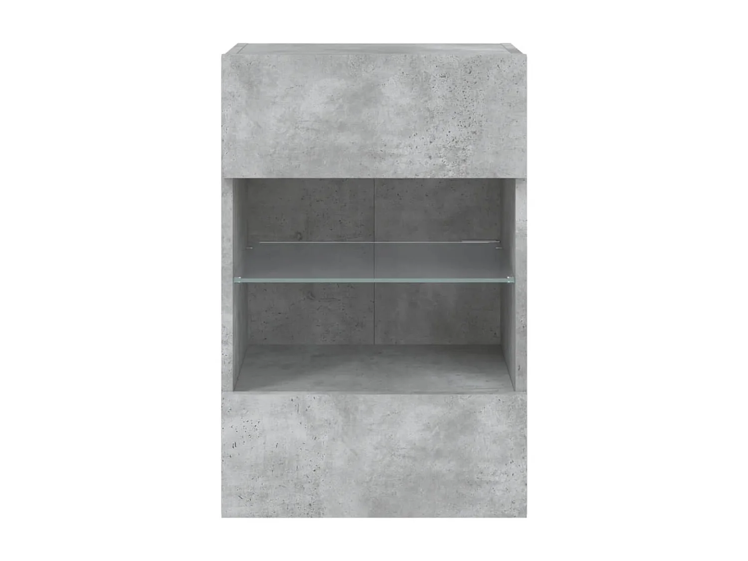 Meubles TV muraux et lumières LED 2pièces gris béton 40x30x60,5 cm