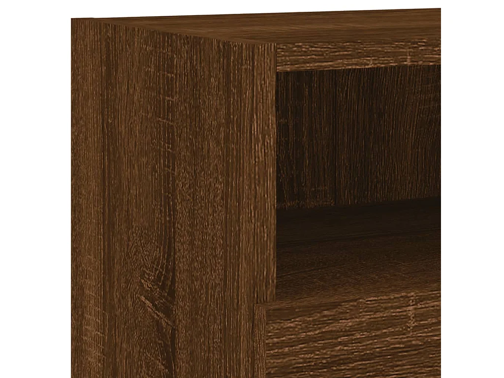 Unités murales TV 5 pièces chêne marron bois d'ingénierie