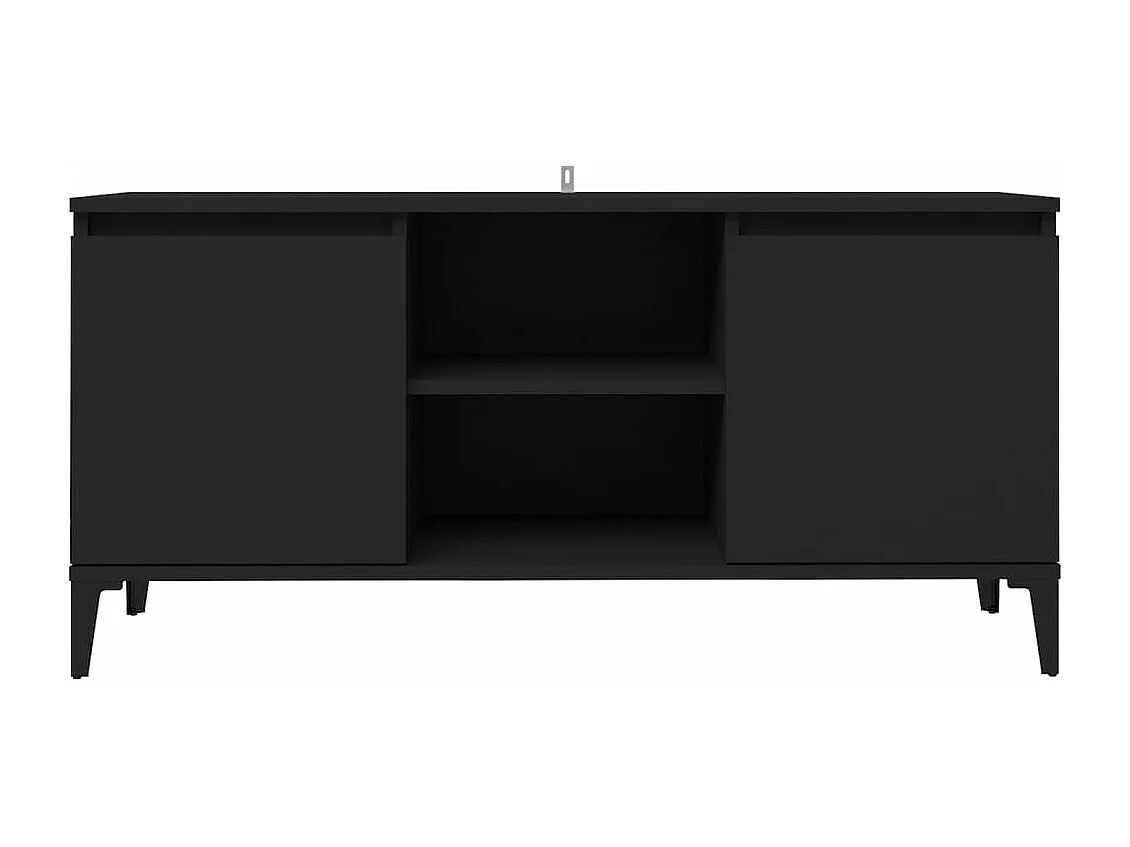 Meuble TV avec pieds en métal Noir 103,5x35x50 cm