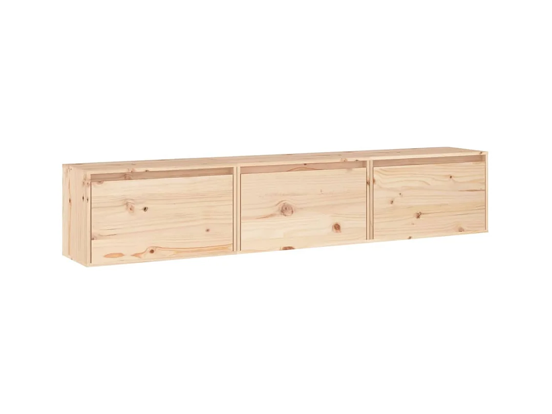 Meubles TV 3 pièces Bois massif de pin