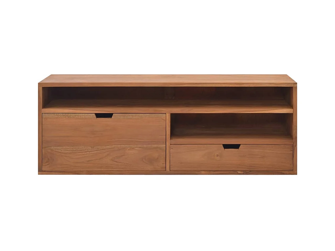 Meuble TV 110x30x40 cm Bois de teck massif