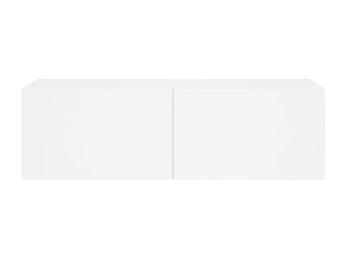 Tv-wandmeubel met LED-verlichting 100x35x31 cm wit