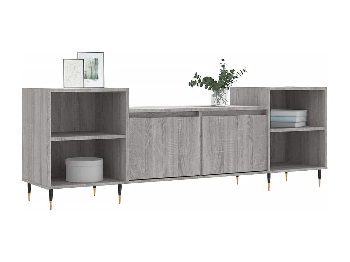 Meuble TV Sonoma gris 160x35x55 cm Bois d'ingénierie