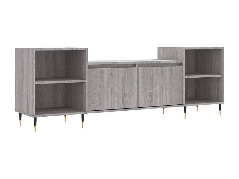 Tv-meubel 160x35x55 cm bewerkt hout grijs sonoma eikenkleurig
