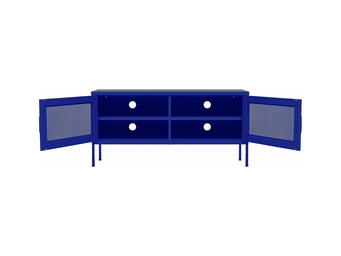 Móvel de TV aço 105x35x50 cm azul-marinho
