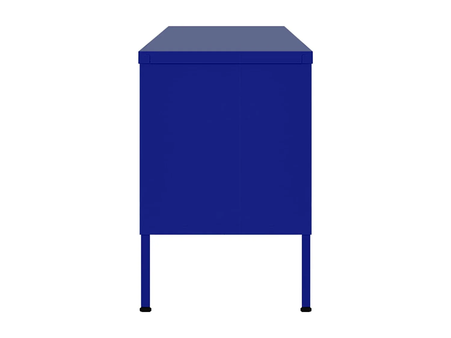 Meuble TV Bleu marine 105x35x50 cm Acier
