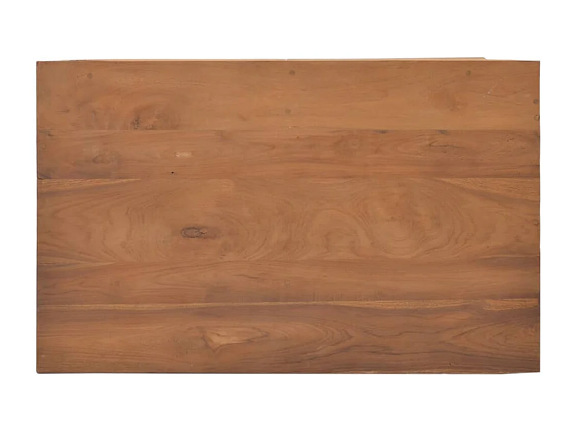 Mueble de TV con ruedas madera maciza de teca 80x50x42 cm