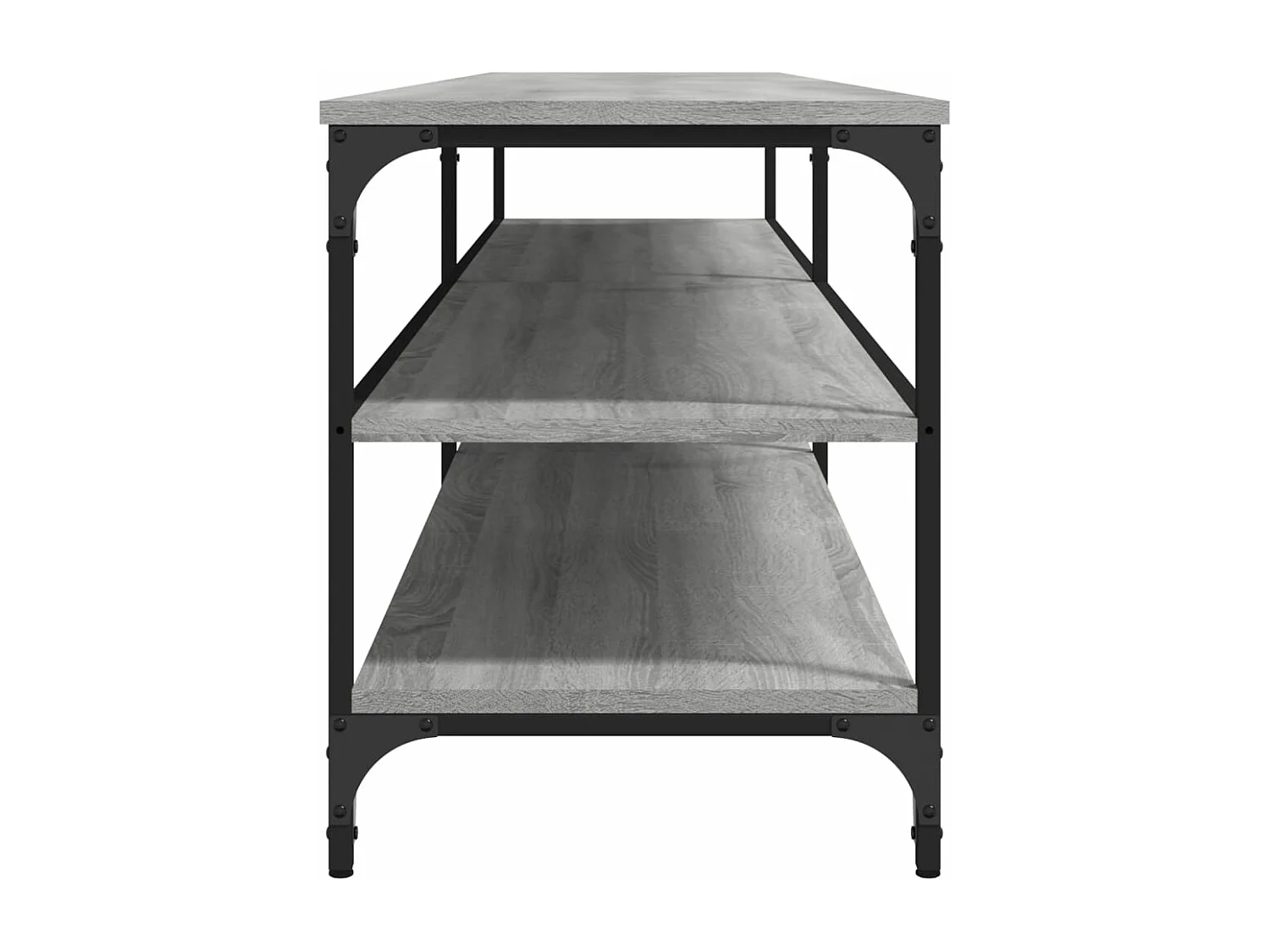 Meuble TV sonoma gris 200x30x50 cm bois d'ingénierie et métal