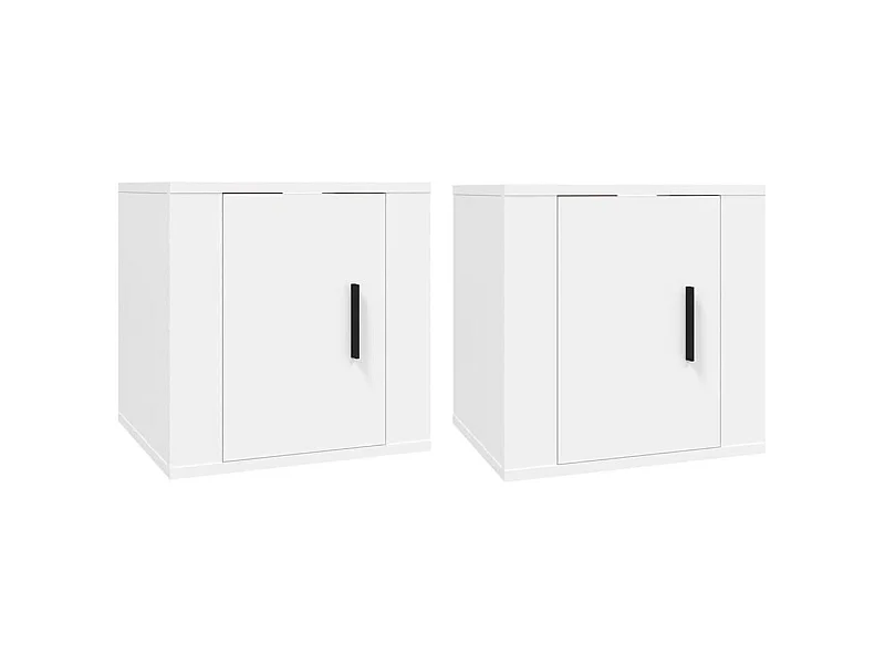Móveis de TV para parede 2 peças 40x34,5x40 cm branco