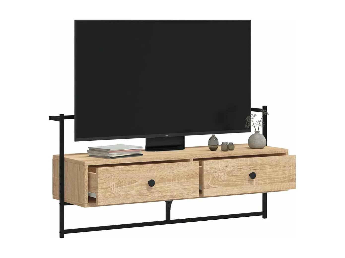 Meuble TV mural chêne sonoma 100,5x30x51 cm bois d'ingénierie