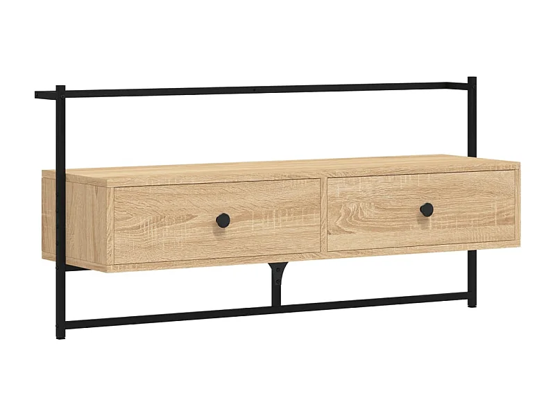 Meuble TV mural chêne sonoma 100,5x30x51 cm bois d'ingénierie