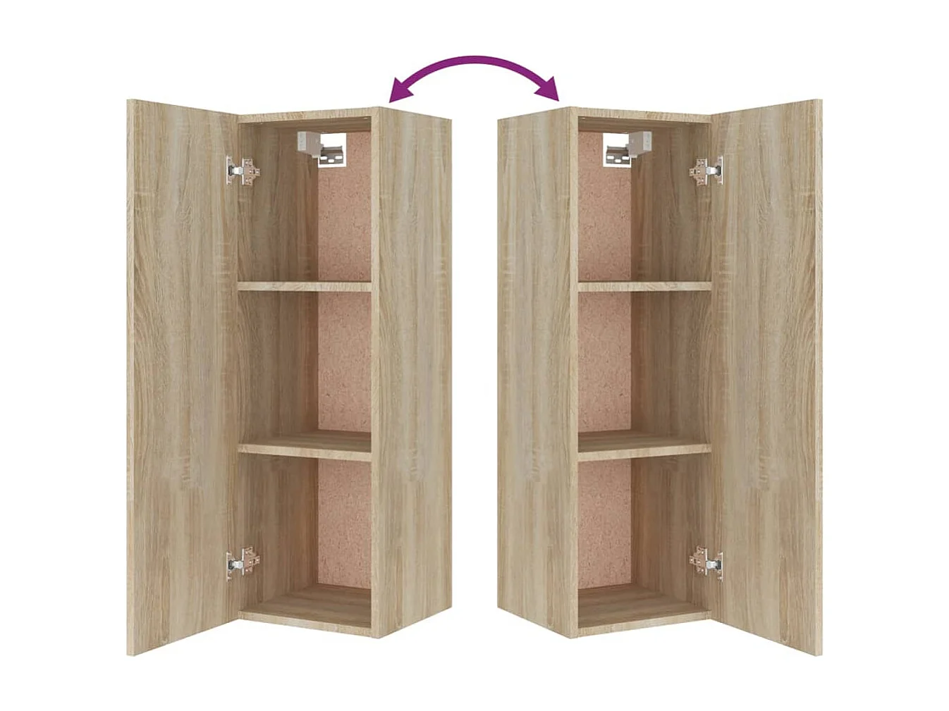 Set de muebles para TV 5 piezas madera contrachapada roble Sonoma