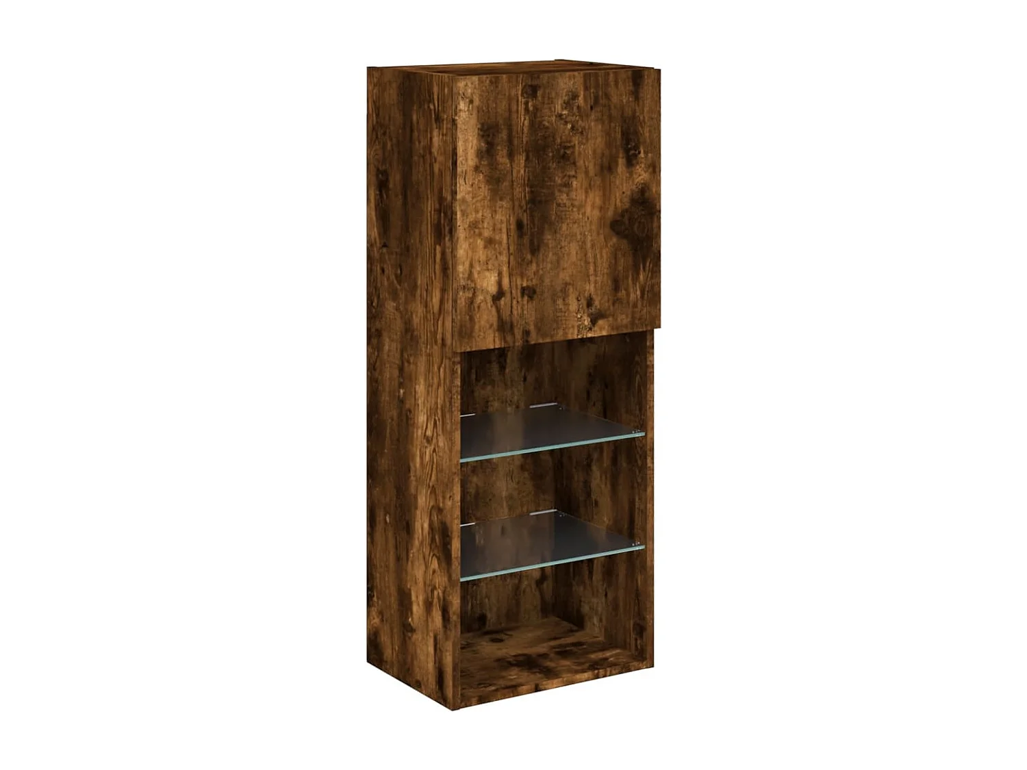 4peças móveis parede p/ TV c/ LEDs deriv. madeira carvalho fumado