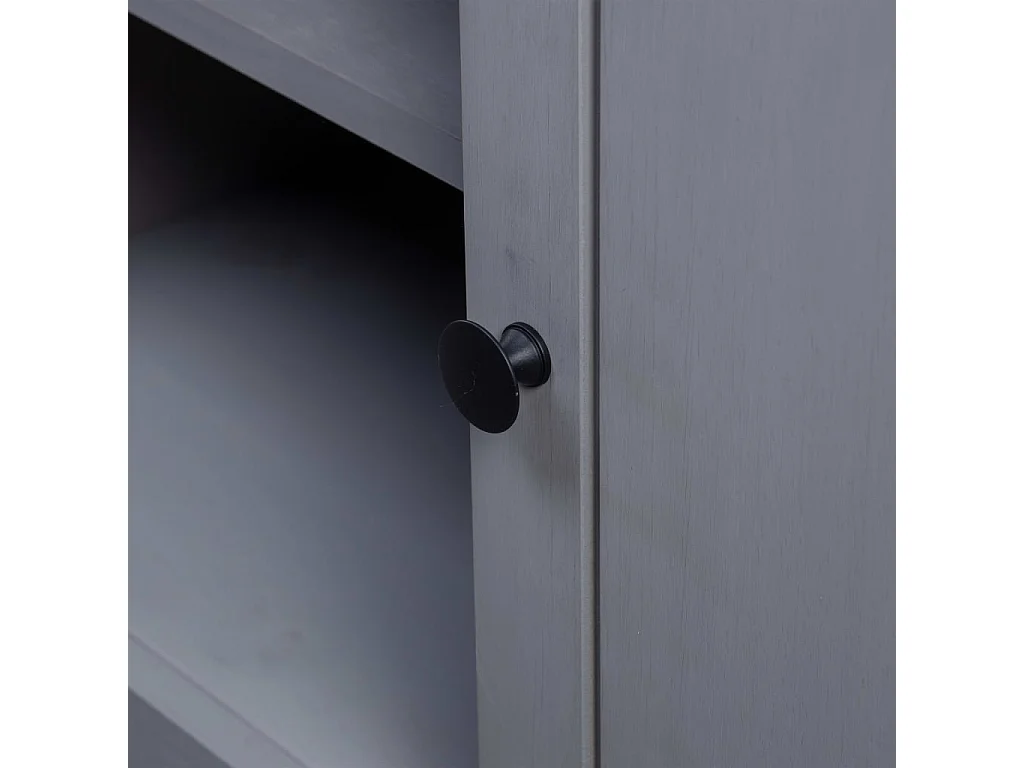 Móvel TV 120x40x50 cm madeira de pinho maciça Panama cinzento