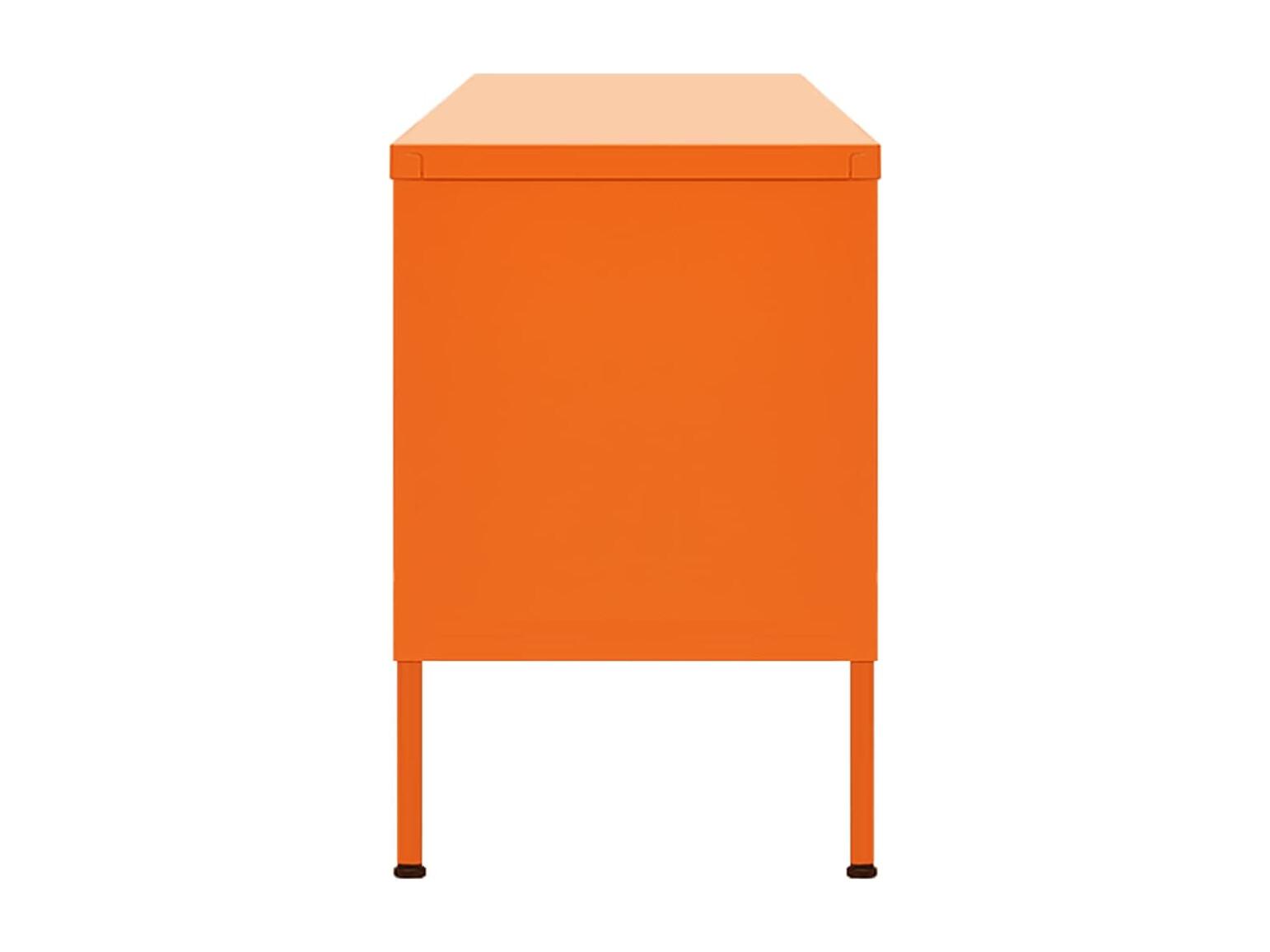 Meuble TV Orange 105x35x50 cm Acier