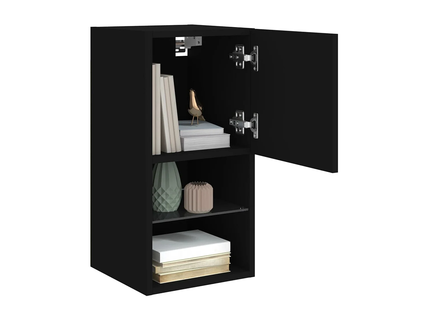 Mueble para TV con luces LED negro 30,5x30x60 cm