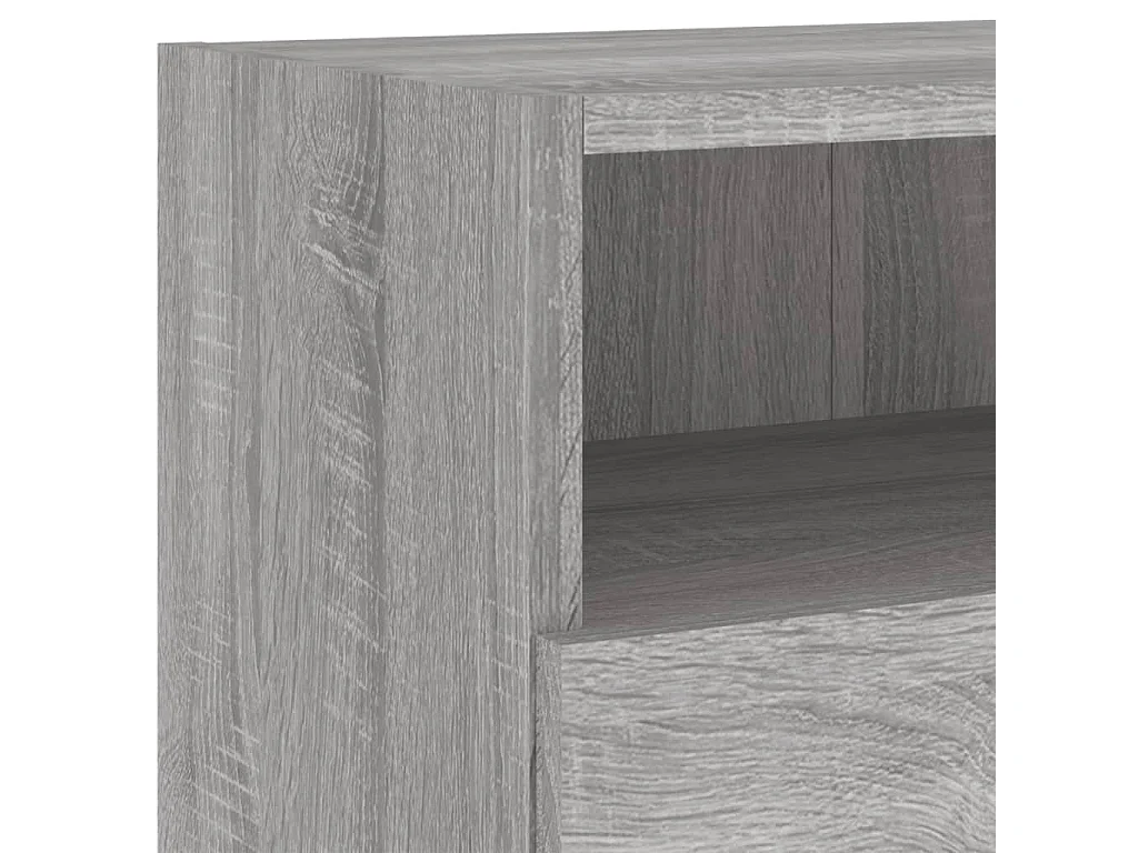 Meuble TV mural sonoma gris 100x30x30 cm bois d'ingénierie