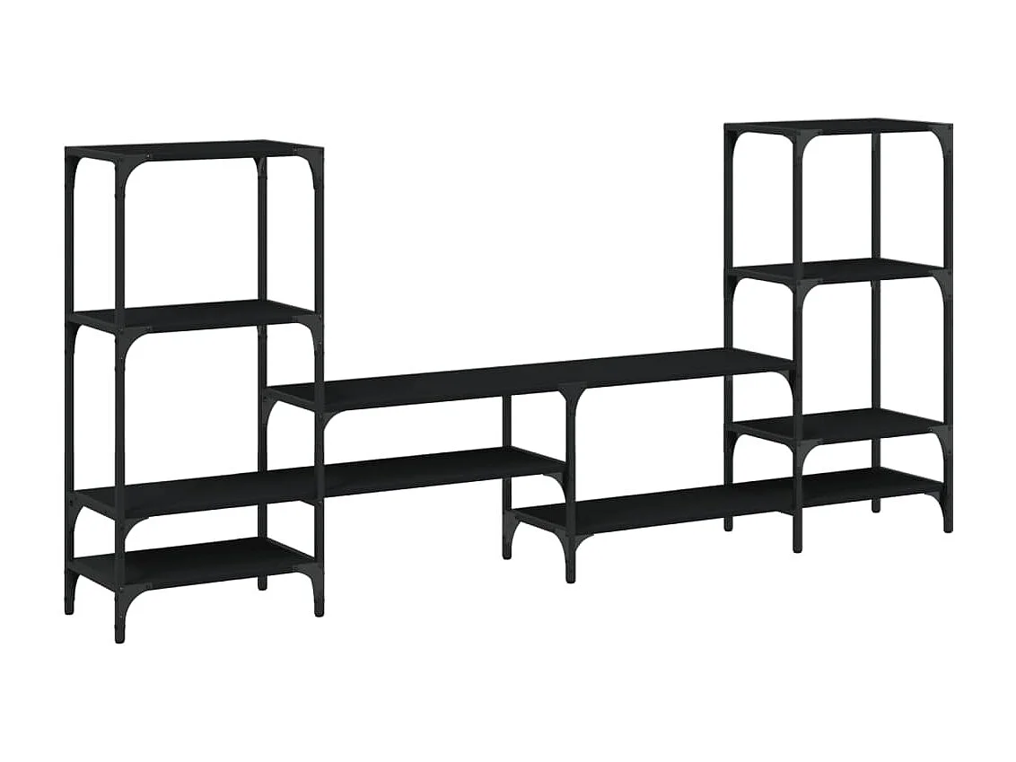 Armário de TV 206,5x28,5x95 cm derivados de madeira preto