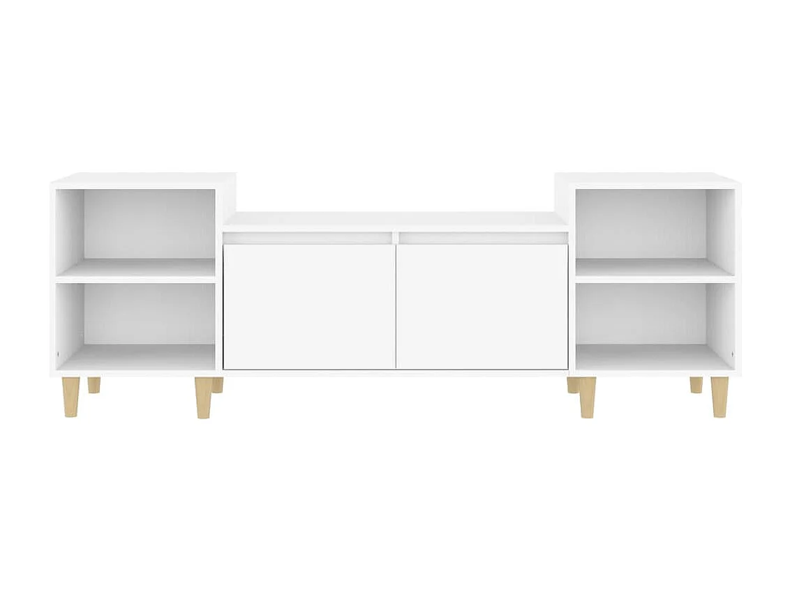 Tv-meubel 160x35x55 cm bewerkt hout wit