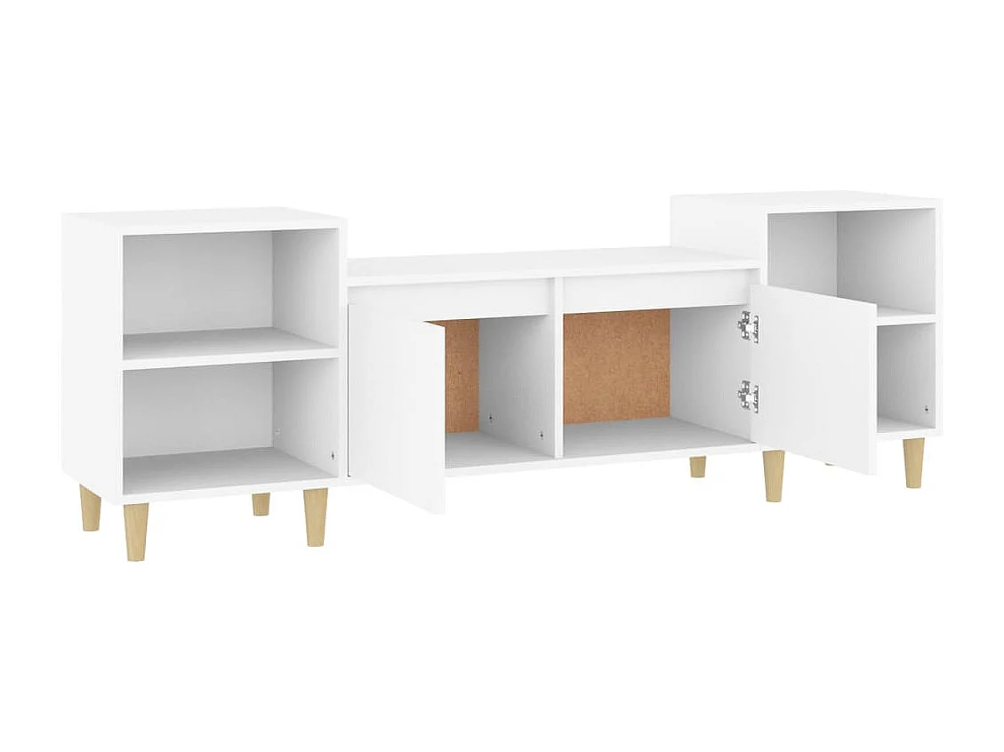 Tv-meubel 160x35x55 cm bewerkt hout wit