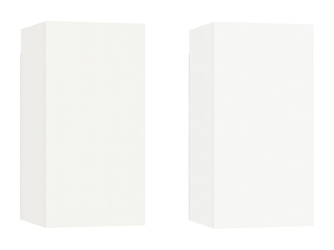 4-delige Tv-meubelset bewerkt hout wit