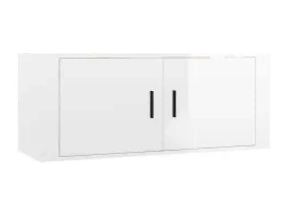 Ensemble de meubles TV 3 pièces Blanc brillant Bois d'ingénierie