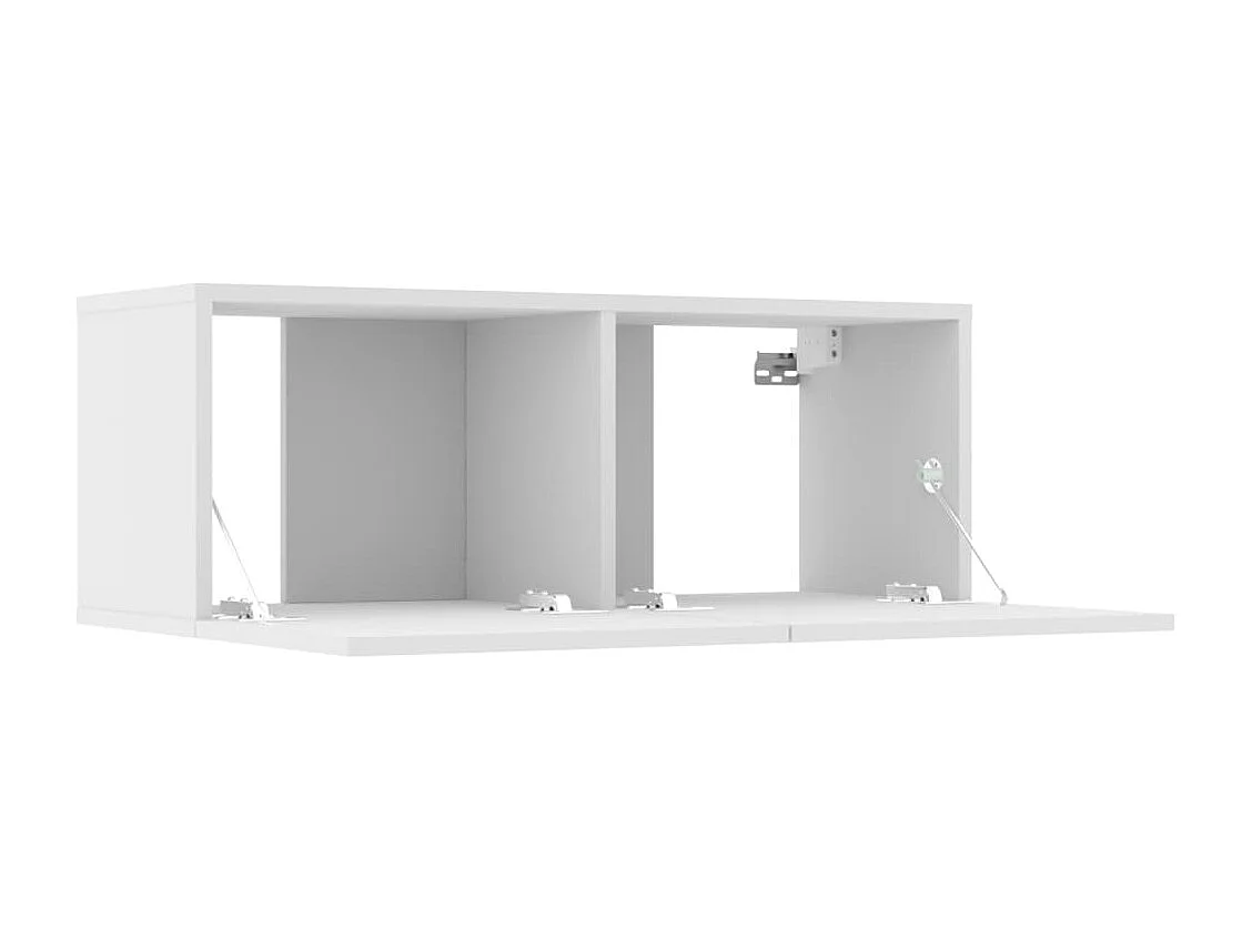 Muebles para TV 2 unidades madera contrachapada blanco 80x30x30 cm