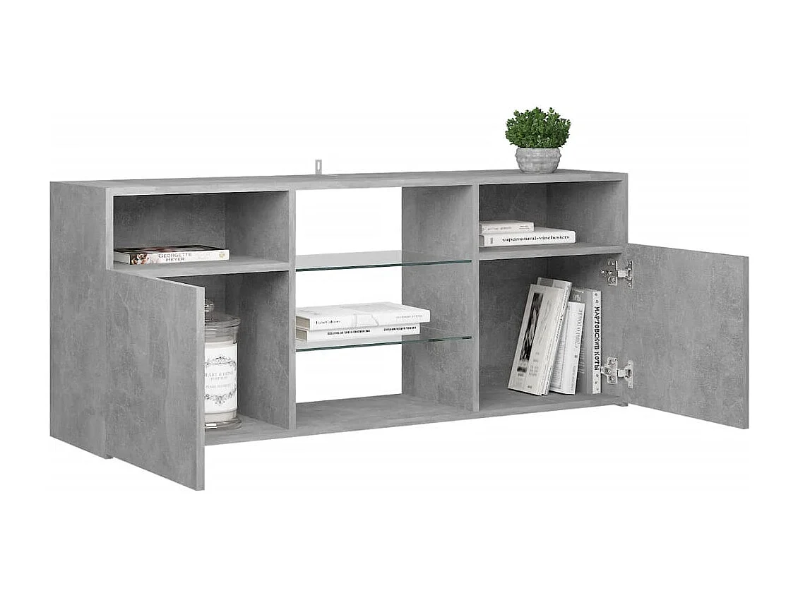 Tv-meubel met LED-verlichting 120x30x50 cm betongrijs