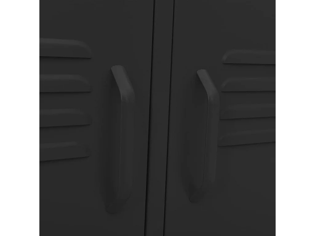 Meuble TV Noir 105x35x50 cm Acier