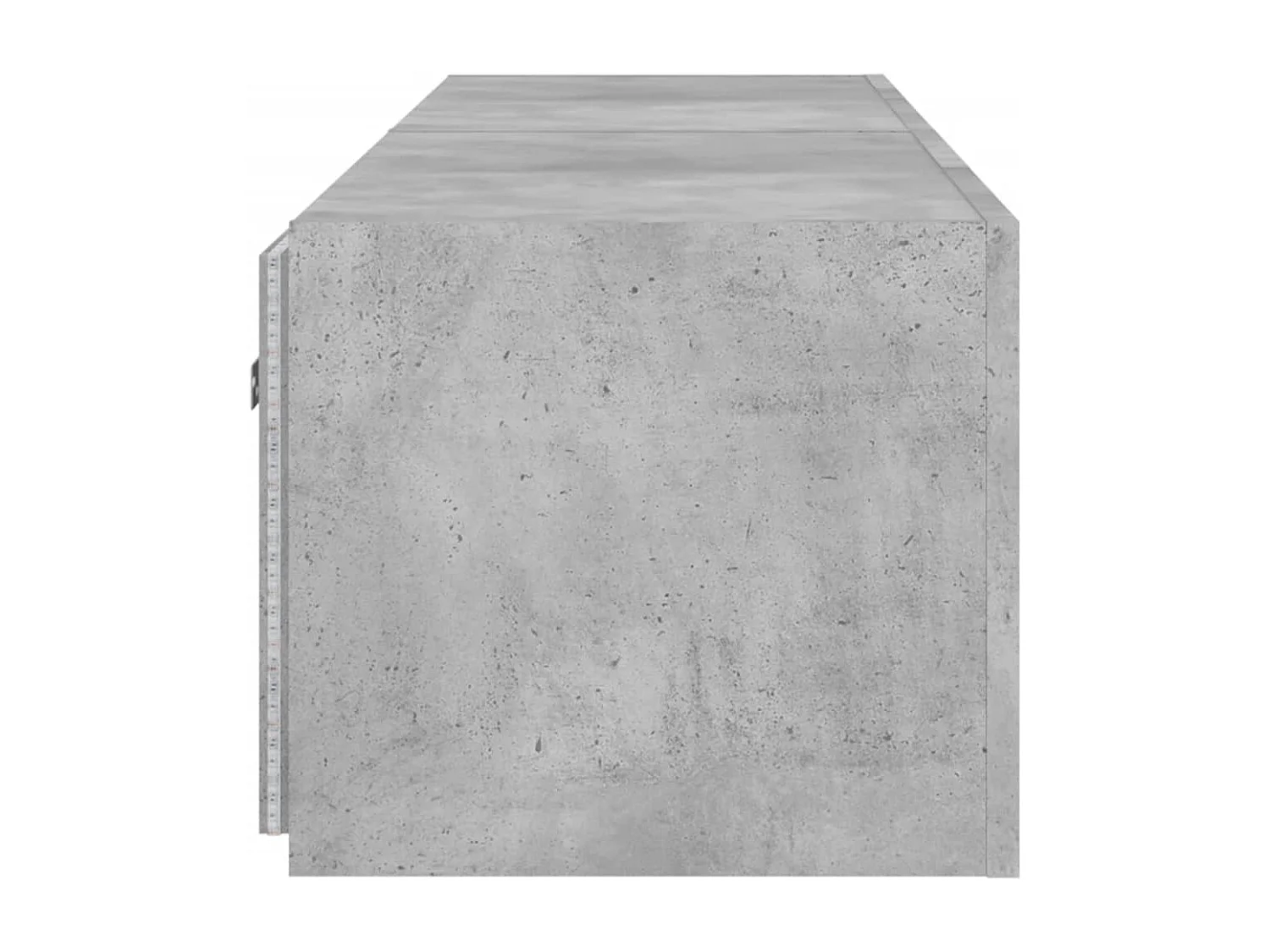 Meubles TV muraux et lumières LED 2pièces gris béton 80x35x31 cm