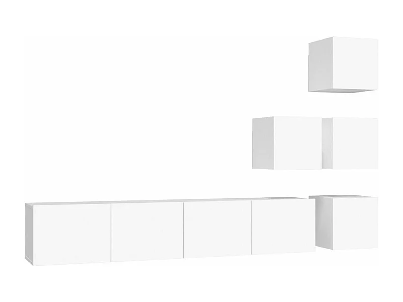 Mueble de pared para TV madera contrachapada blanco