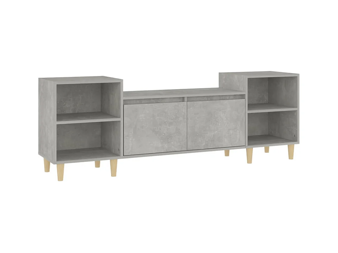 Meuble TV Gris béton 160x35x55 cm Bois d'ingénierie