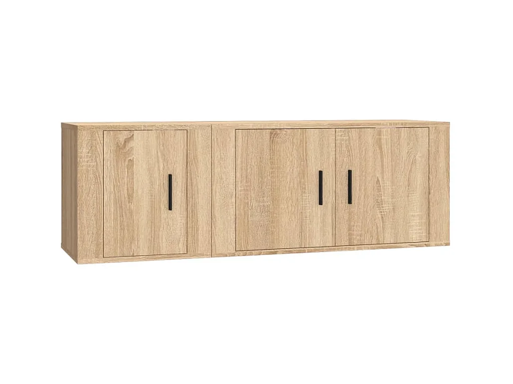Ensemble de meubles TV 2 pièces chêne sonoma bois d'ingénierie